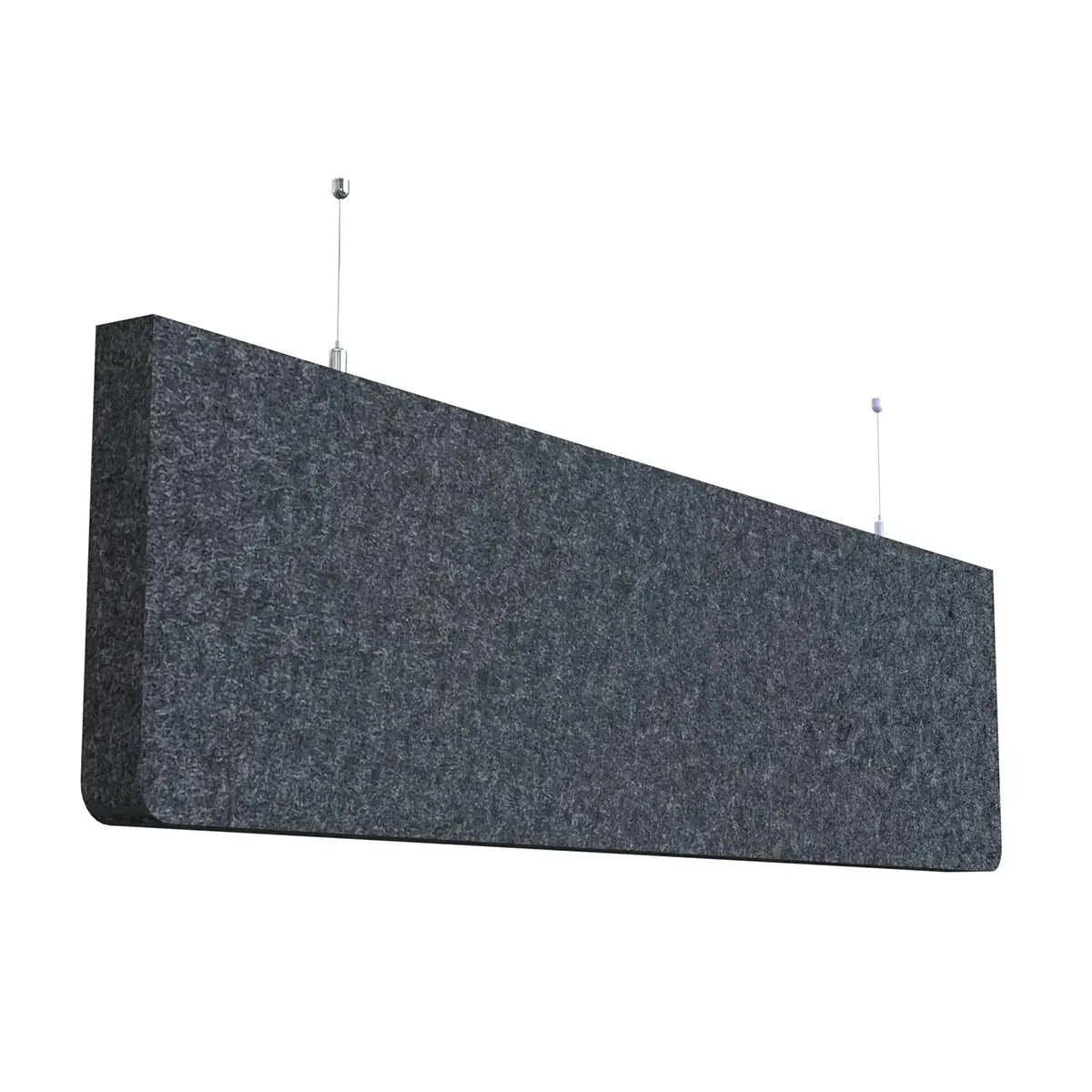 Felt Ceiling Acoustic Baffles - RECTANGLE ROUNDED on white background Decormania UK